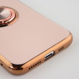 Hülle iPhone Xs Max - Gummi Bronze mit Ring - Rosa