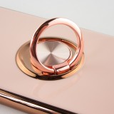 Hülle iPhone Xs Max - Gummi Bronze mit Ring - Rosa