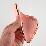 Hülle iPhone Xs Max - Gummi Bronze mit Ring - Rosa