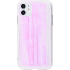 Hülle iPhone 11 - Gummi chirurgische Maske - Rosa