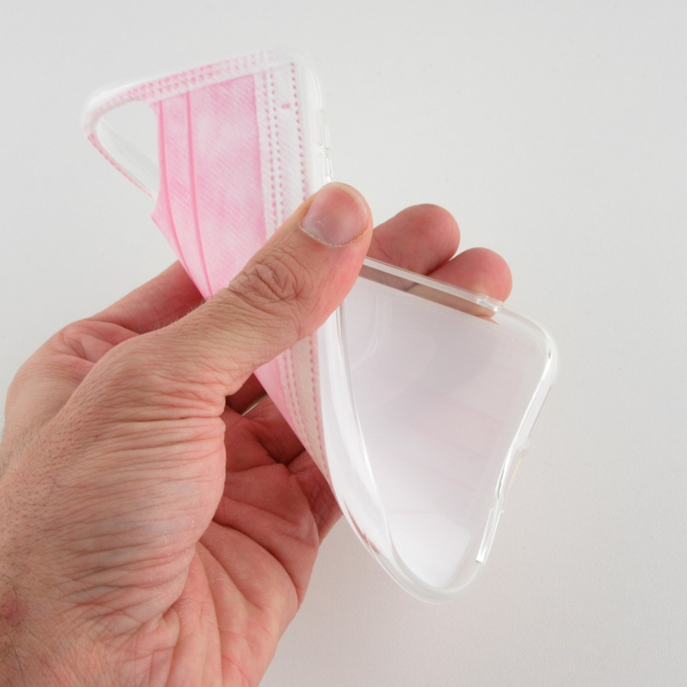 Hülle iPhone 11 - Gummi chirurgische Maske - Rosa