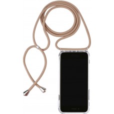 Hülle Samsung Galaxy S25+ - Gummi transparent mit Seil beige