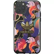 iPhone 12 Pro Max Case Hülle - Adidas starres Gel japanisch inspiriertes Design mit goldenem Logo - Multicolor