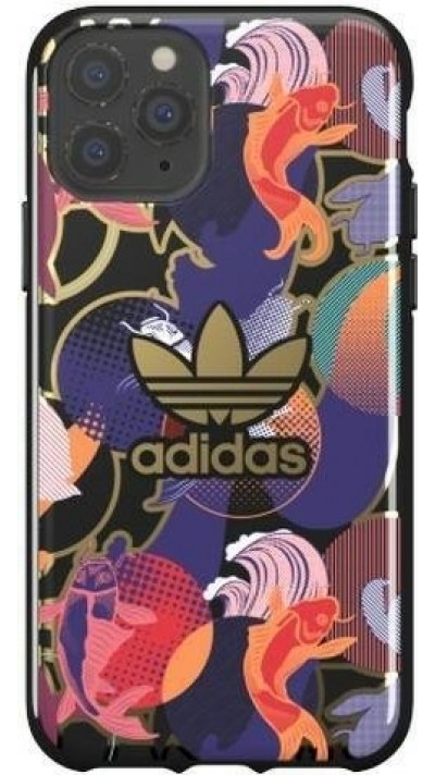 iPhone 11 Pro Case Hülle - Adidas starres Gel japanisch inspiriertes Design mit goldenem Logo - Multicolor