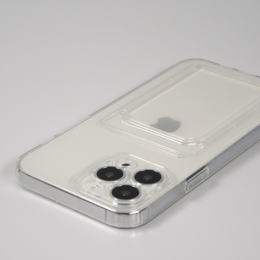 iPhone 11 Pro Case Hülle - Gummi mit Kartenhalter - Transparent