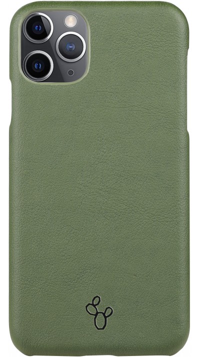Hülle iPhone 11 Pro Max - NOPAAL veganes Kaktusleder pampasgrün