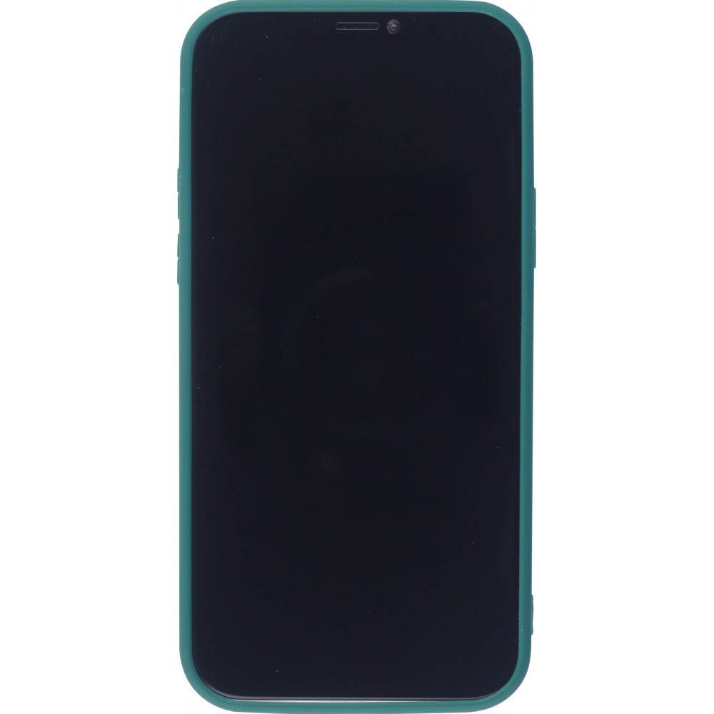 Hülle iPhone 12 Pro Max - Silikon Mat Herz - Dunkelgrün
