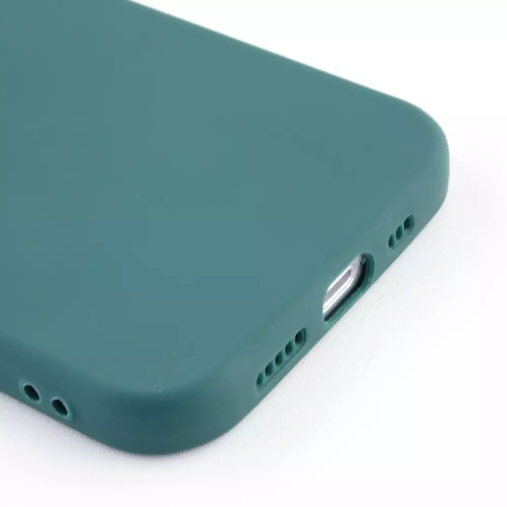 Hülle iPhone 11 Pro - Silikon Mat Herz - Dunkelgrün