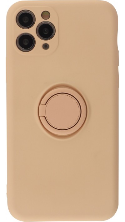 Hülle iPhone 11 Pro Max - Soft Touch mit Ring - Rosa