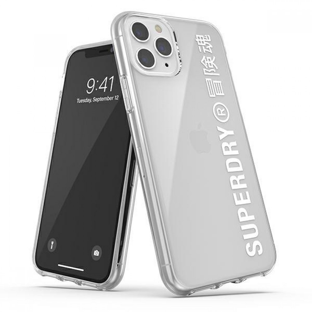 iPhone 11 Pro Max Case Hülle - Superdry Clear Case transparent mit Logoaufdruck