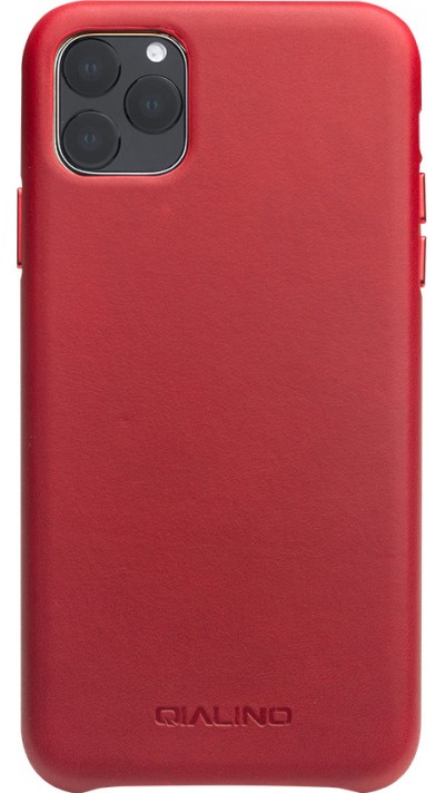 Hülle iPhone 11 Pro Max - Qialino Echtleder - Rot