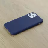 Hülle iPhone 11 Pro - Silicone Mat dunkelblau