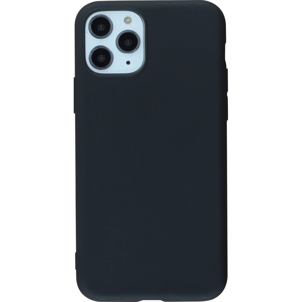 Coque iPhone 11 Pro Max Silicone Mat Noir