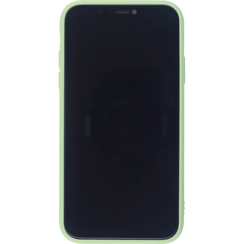 Hülle iPhone 12 mini - Silikon Mat Herz - Hellgrün