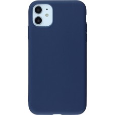 Hülle iPhone 11 - Silicone Mat dunkelblau