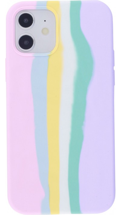 Hülle iPhone 11 - Soft Touch multicolors rosa - Violett