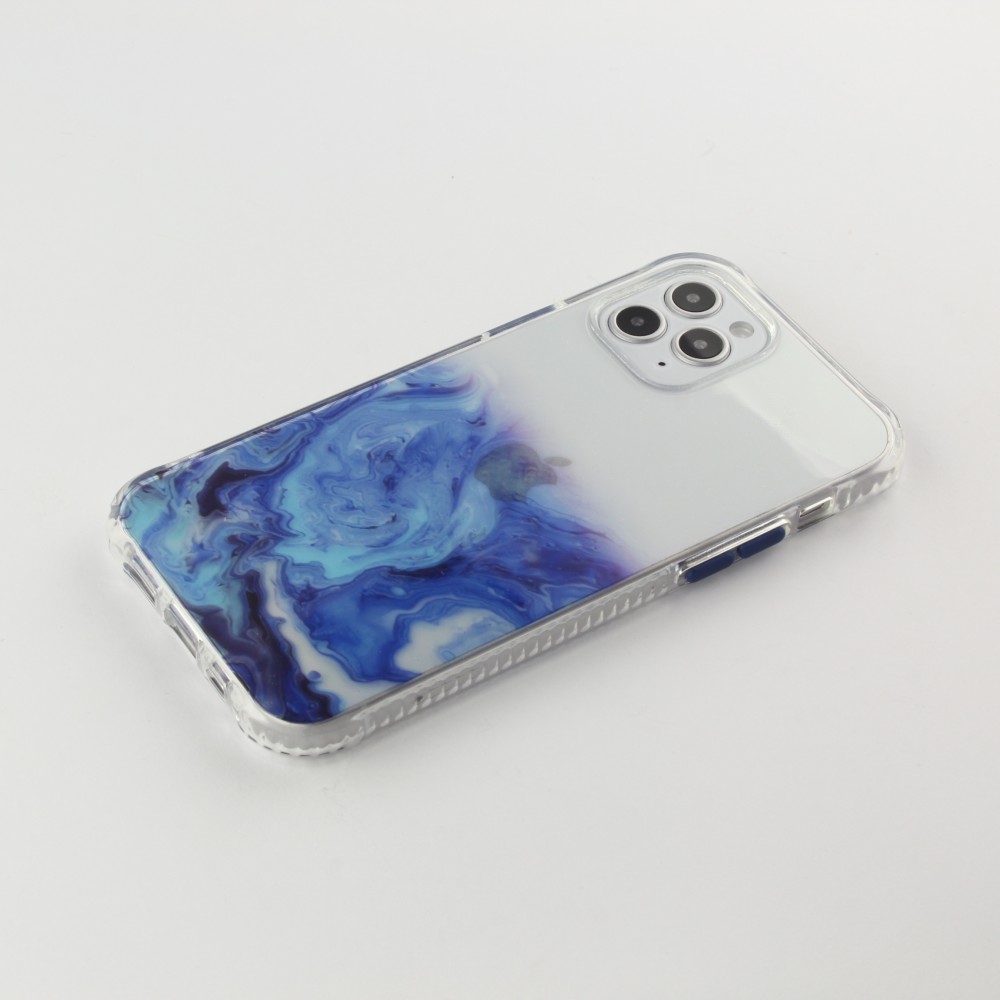 iPhone 13 Pro Max Case Hülle - Clear Bumper Gradient Farbe dunkelblau