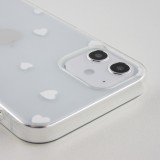 Hülle iPhone 12 / 12 Pro - Gummi kleines Herz - Weiss