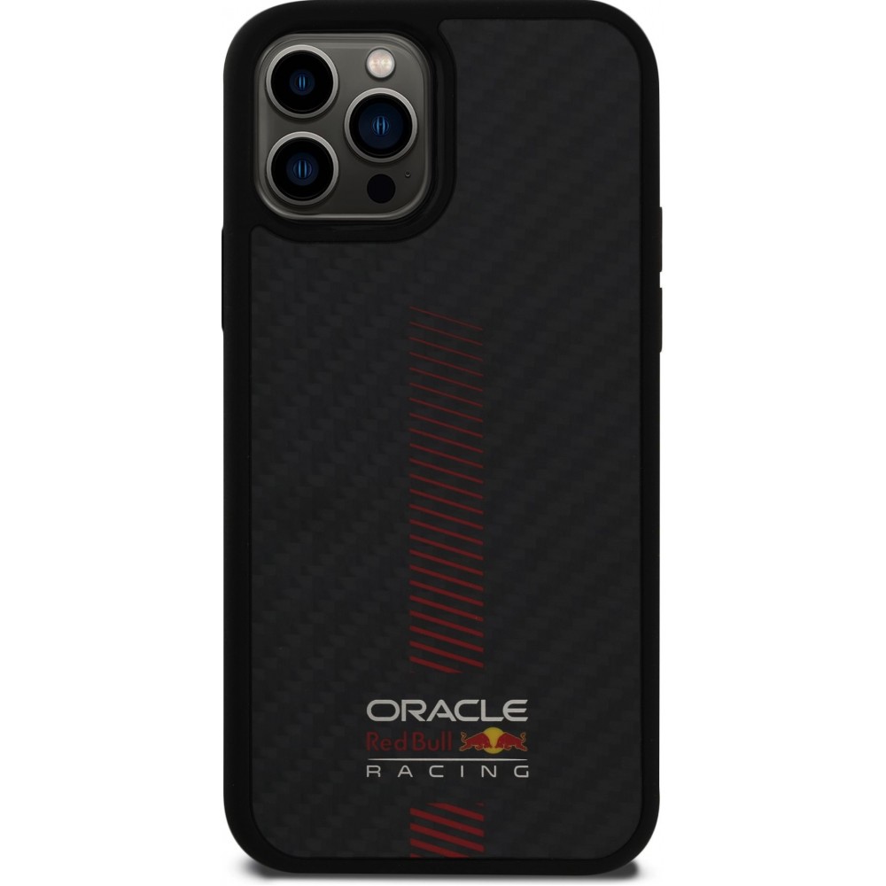 iPhone 12 / 12 Pro Case Hülle - Red Bull Racing Carbon Powerbar MagSafe - Schwarz