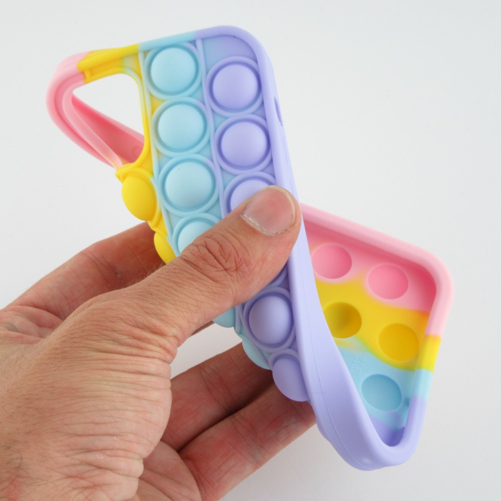 Hülle iPhone 12 Pro Max - Silikon Luftblasen Anti-Stress Regenbogen