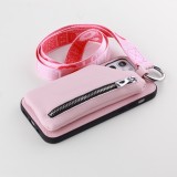Hülle iPhone 12 Pro Max - Wallet mit tasche und Schleife - Rosa