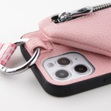 Hülle iPhone 12 Pro Max - Wallet mit tasche und Schleife - Rosa