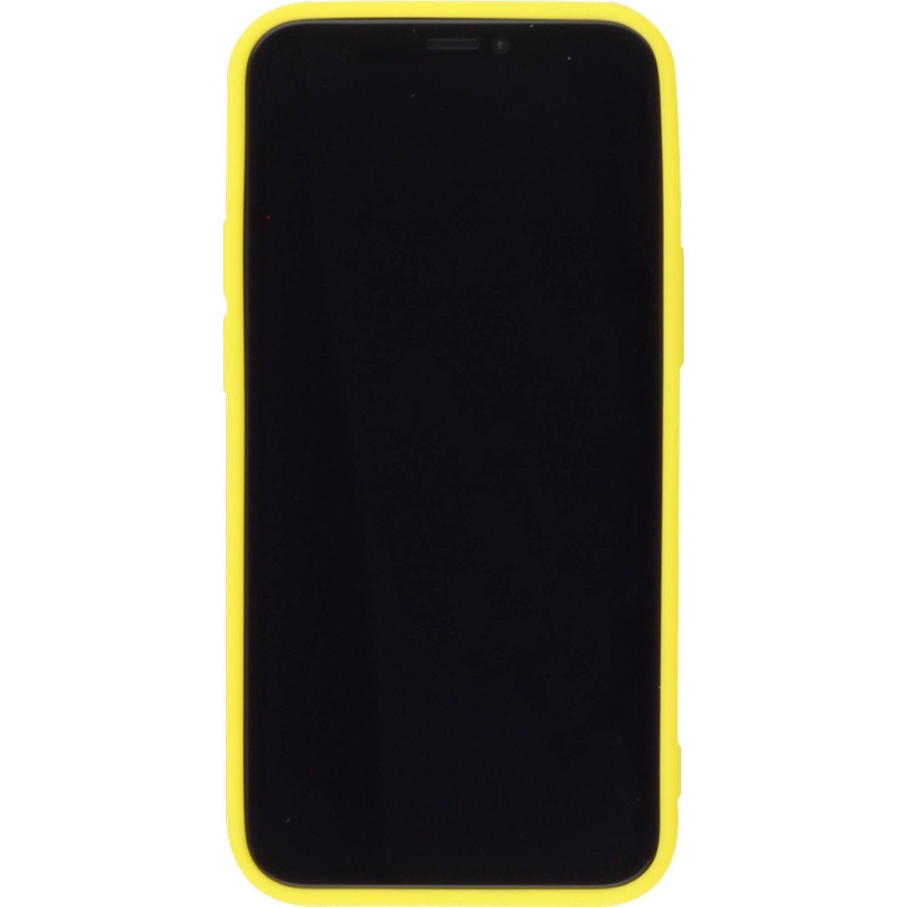 Coque iPhone 12 / 12 Pro - Silicone Mat jaune