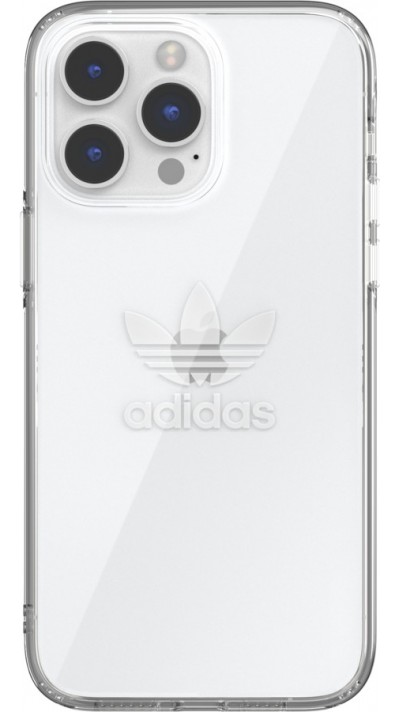 iPhone 14 Pro Max Case Hülle - Adidas starres transparentes Gel mit geprägtem Logo - Transparent