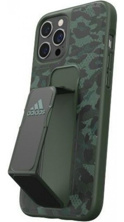 iPhone 12 Pro Max Case Hülle - Adidas echtes Camouflage-Militärgewebe mit integrierter Unterstützung - Dunkelgrün