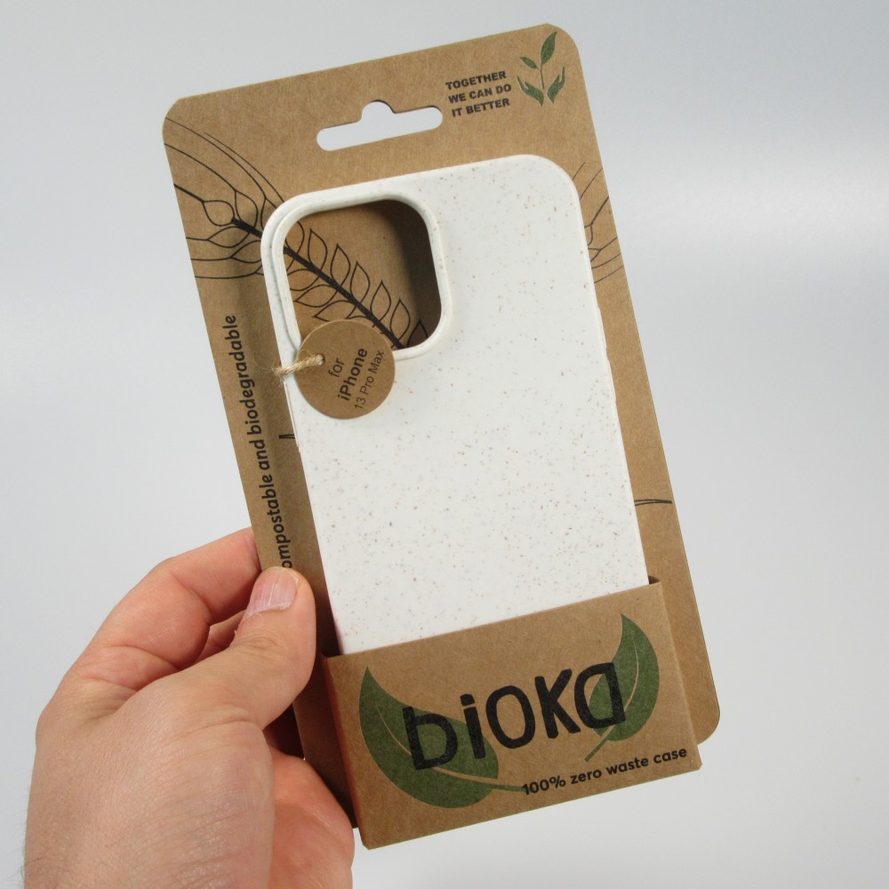 iPhone 13 Case Hülle - Bioka Biologisch Abbaubar Eco-Friendly Kompostierbar - Weiss