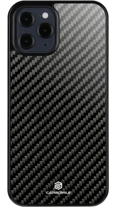 Hülle iPhone 12 / 12 Pro - Carbomile Carbon Fiber