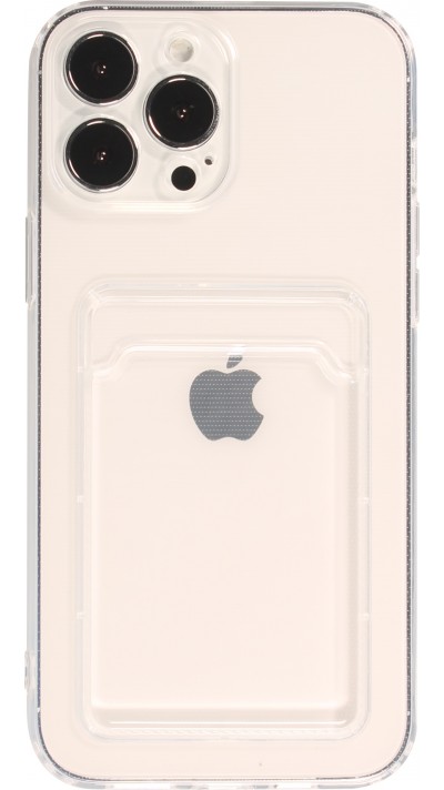 iPhone 12 Pro Max Case Hülle - Gummi mit Kartenhalter - Transparent