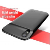 iPhone 15 Pro Max / iPhone 15 Plus Case Hülle - Gummi Silikon integrierte 5000mAh Power Bank - Schwarz