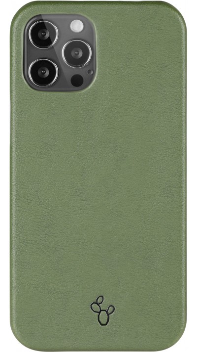 Hülle iPhone 12 Pro Max - NOPAAL veganes Kaktusleder pampasgrün