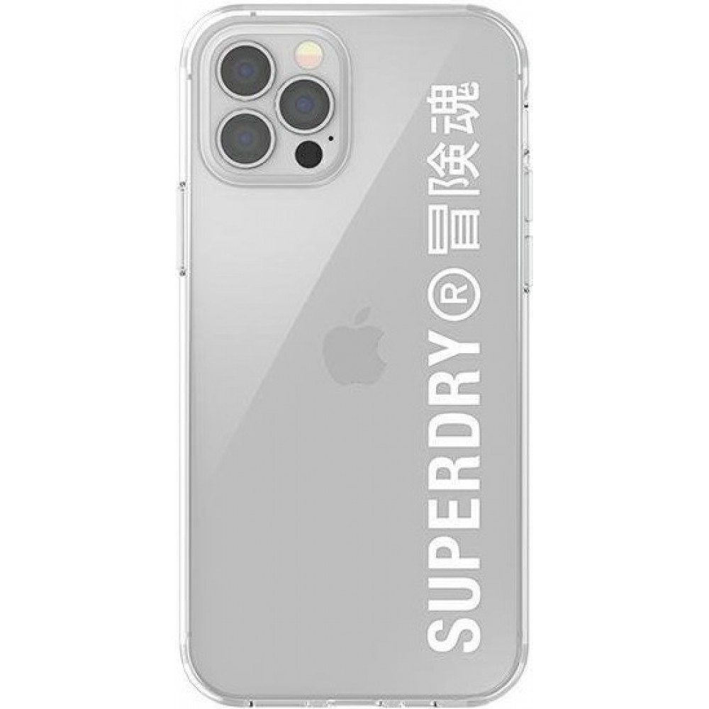 iPhone 12 Pro Max Case Hülle - Superdry Clear Case transparent mit Logoaufdruck