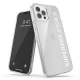 iPhone 12 Pro Max Case Hülle - Superdry Clear Case transparent mit Logoaufdruck