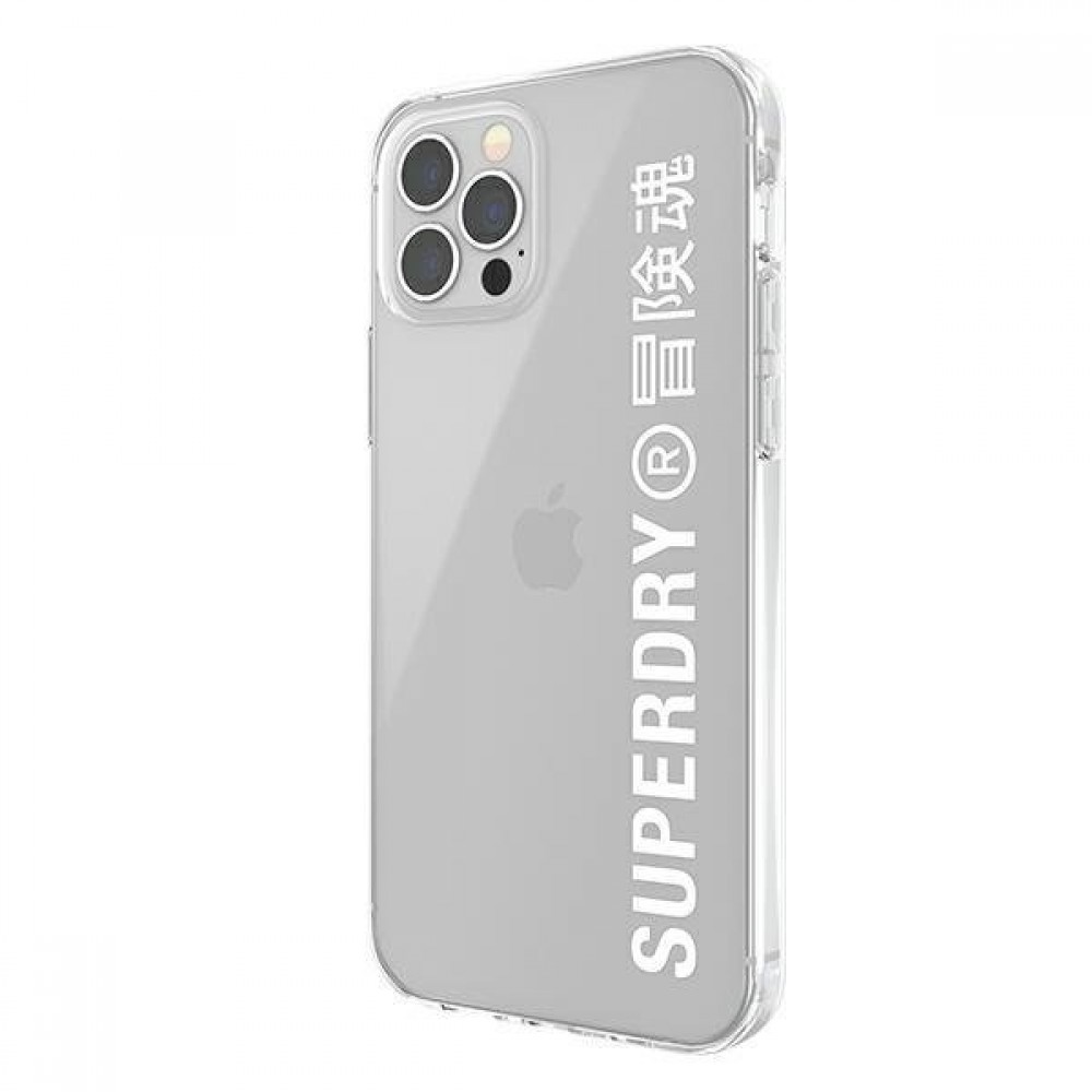 iPhone 12 Pro Max Case Hülle - Superdry Clear Case transparent mit Logoaufdruck