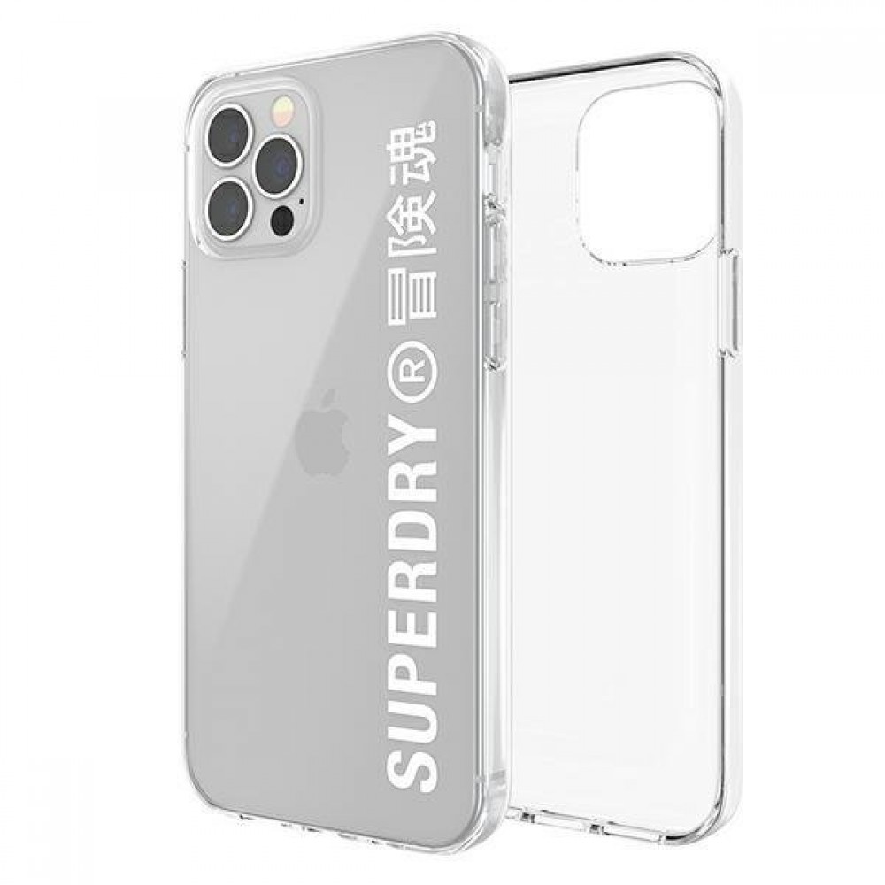 iPhone 12 Pro Max Case Hülle - Superdry Clear Case transparent mit Logoaufdruck