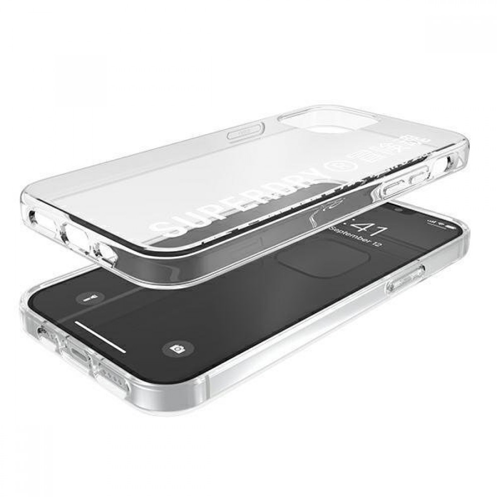 iPhone 12 Pro Max Case Hülle - Superdry Clear Case transparent mit Logoaufdruck