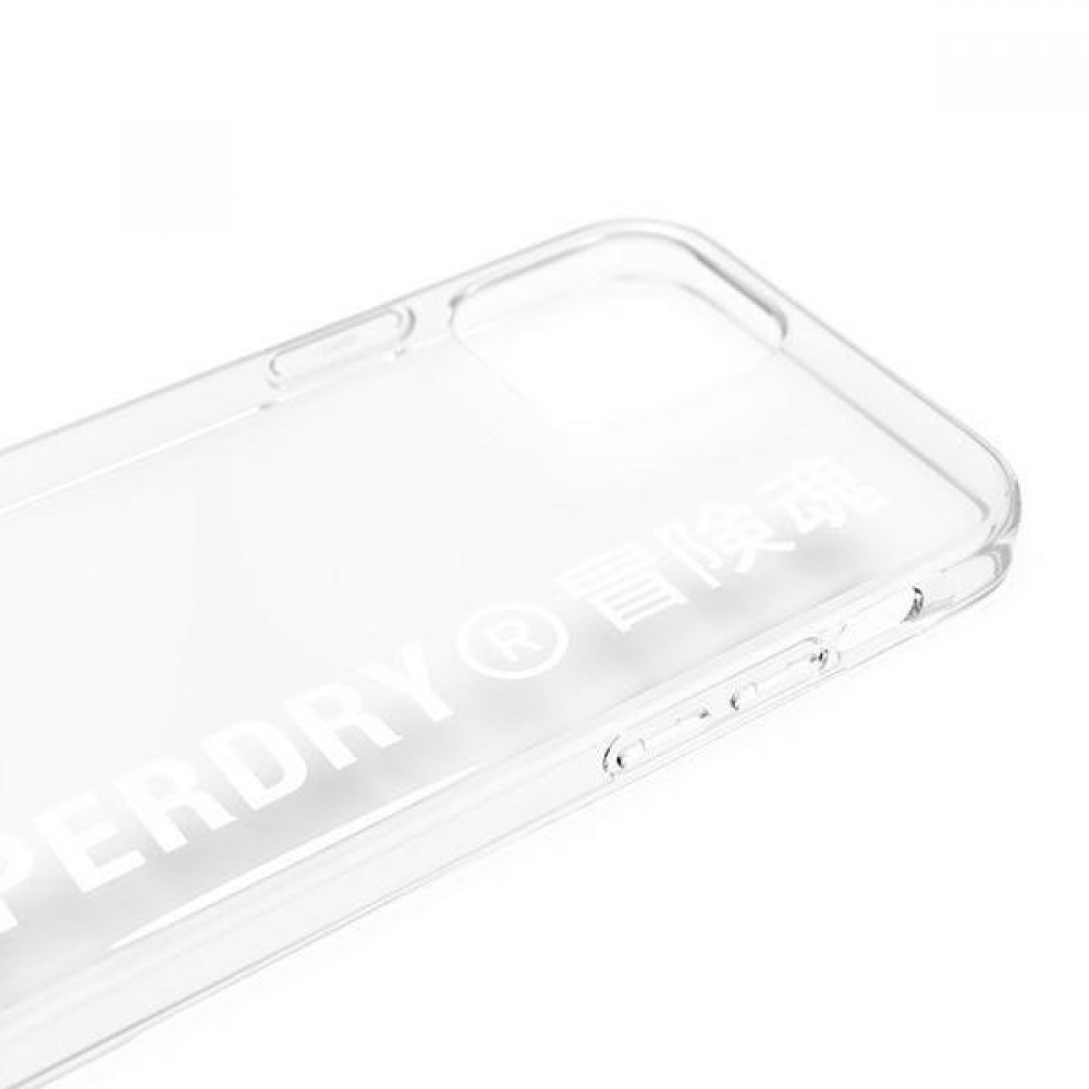 iPhone 12 Pro Max Case Hülle - Superdry Clear Case transparent mit Logoaufdruck
