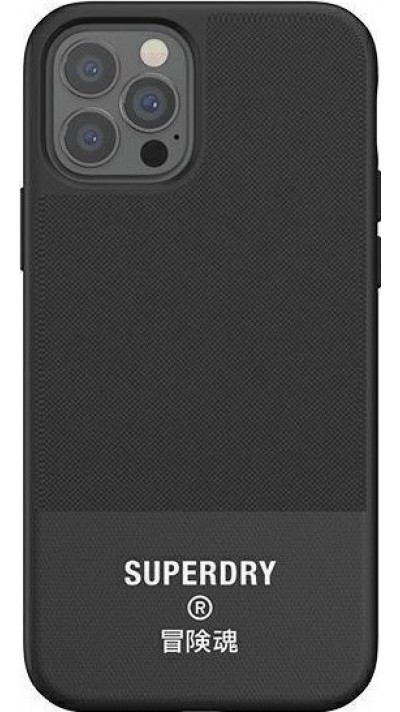 iPhone 12 Pro Max Case Hülle - Superdry Moulded Canvas Hardcase - Schwarz