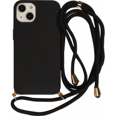 Samsung Galaxy S25 Case Hülle - Bio Eco-Friendly Vegan mit Handykette Necklace - Schwarz