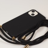 Samsung Galaxy S25 Case Hülle - Bio Eco-Friendly Vegan mit Handykette Necklace - Schwarz