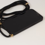 Samsung Galaxy S25 Case Hülle - Bio Eco-Friendly Vegan mit Handykette Necklace - Schwarz