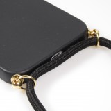 Samsung Galaxy S25 Case Hülle - Bio Eco-Friendly Vegan mit Handykette Necklace - Schwarz
