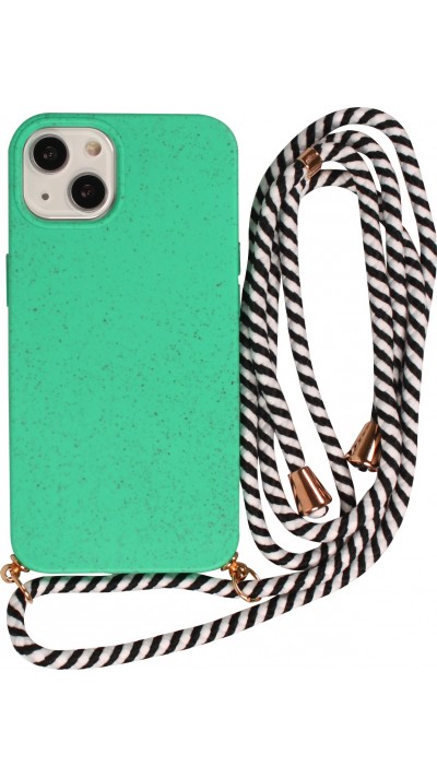 Samsung Galaxy S25 Case Hülle - Bio Eco-Friendly Vegan mit Handykette Necklace - Türkis