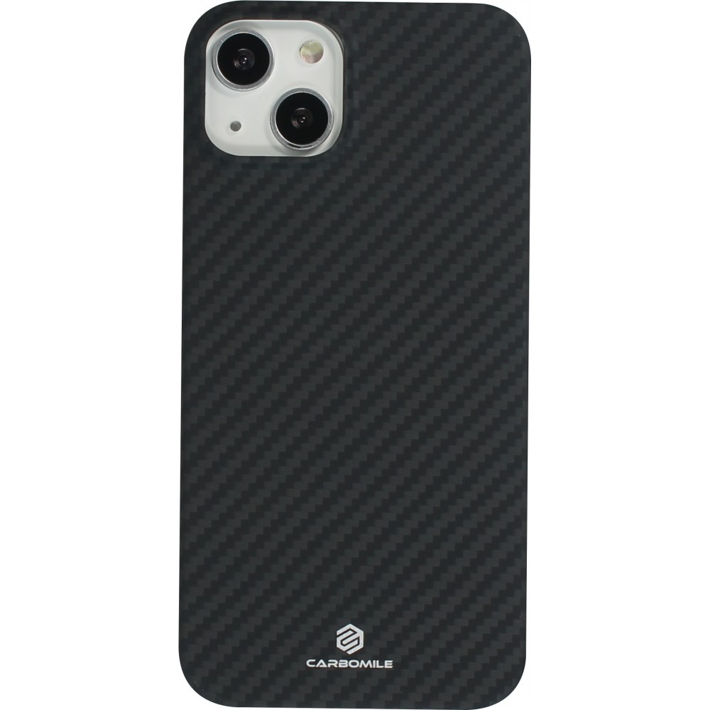 iPhone 16 Plus Case Hülle - Carbomile Schutzcase aus echtem Aramid Carbonfaser - Schwarz