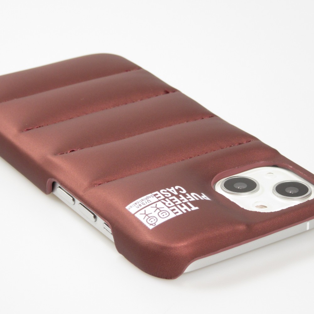 iPhone 13 Pro Case Hülle - 3D stylische Daunenjacke Design mit Ziernaht - Braun