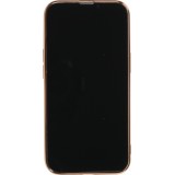 Hülle iPhone 13 - Gummi Bronze mit Ring - Rosa