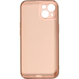 Hülle iPhone 13 - Gummi Bronze mit Ring - Rosa